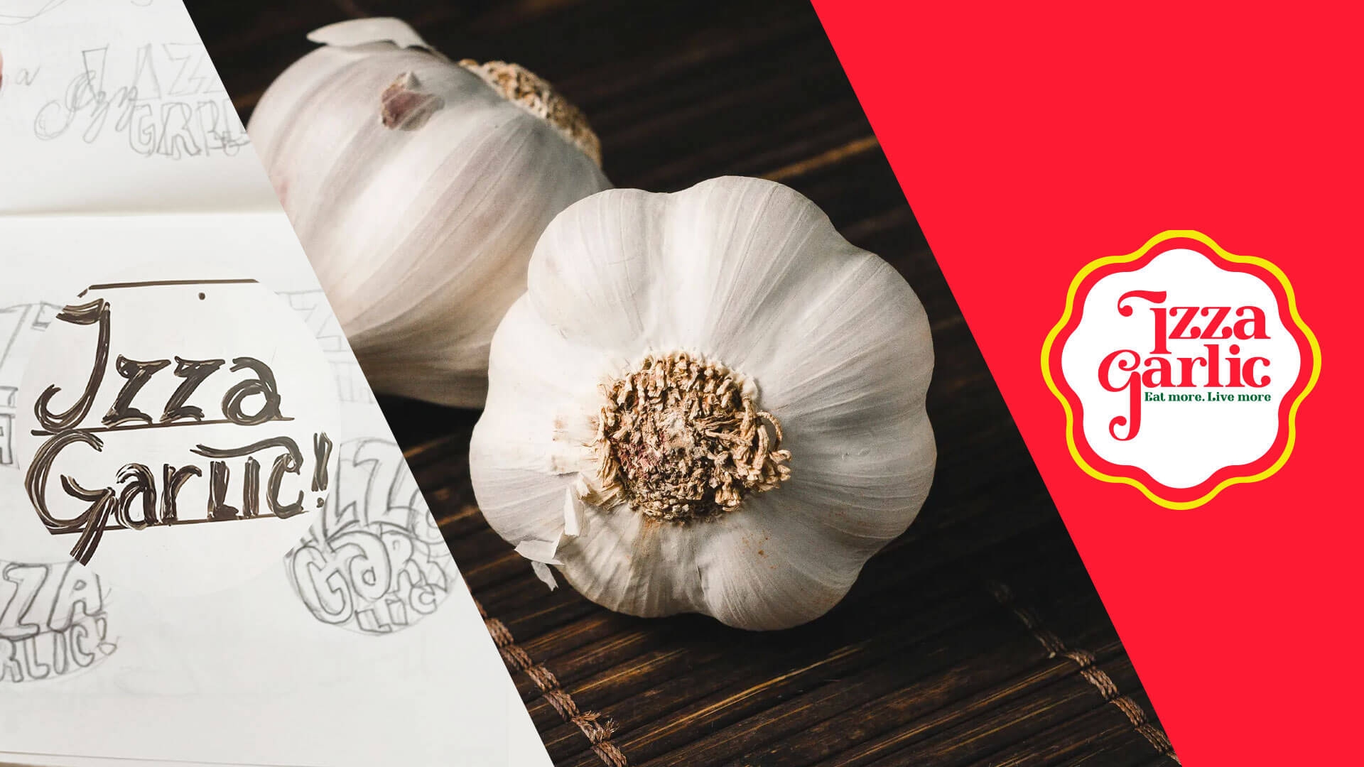 Izza Garlic - Logo based on the garlic