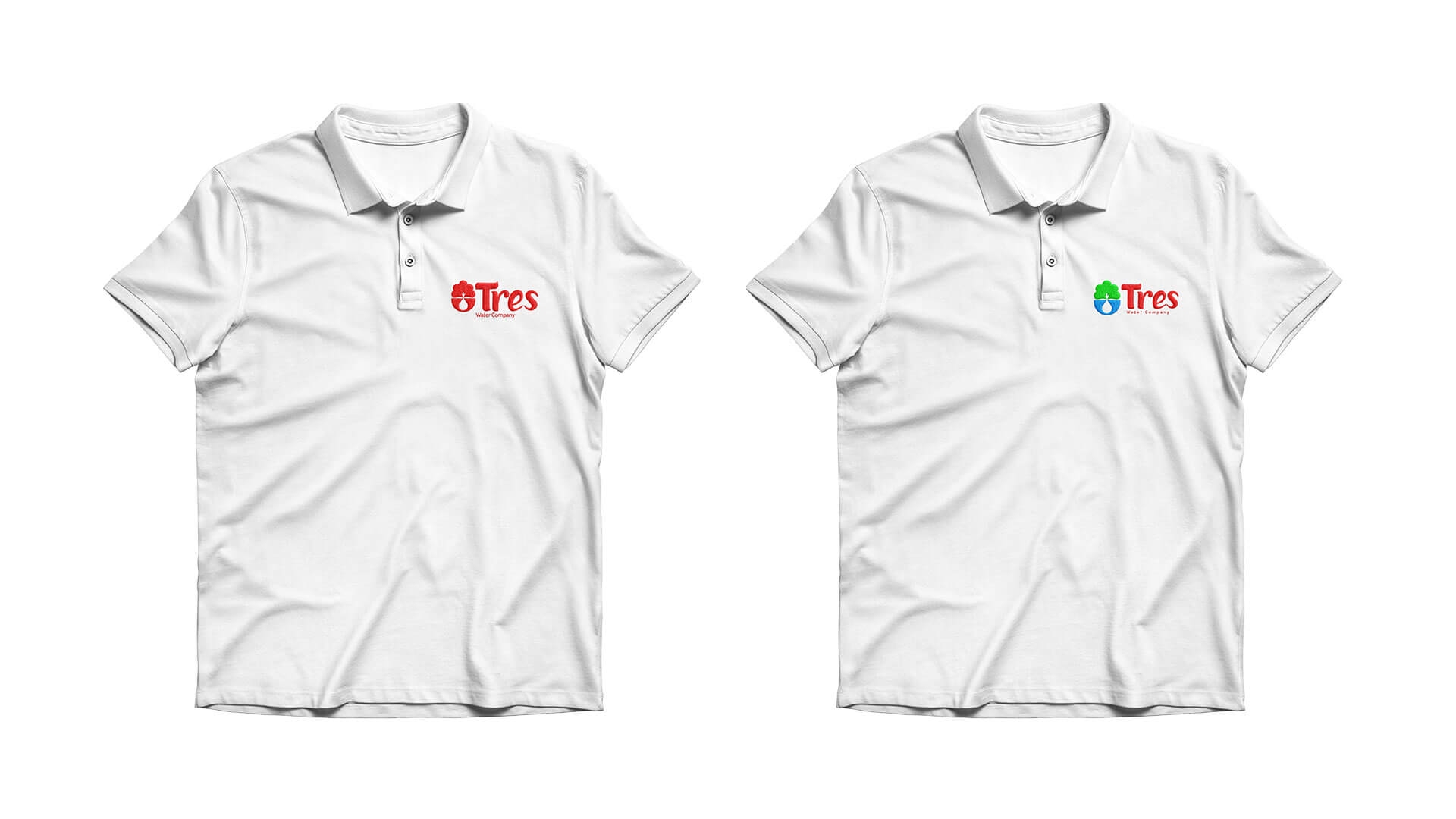 Tres Water Company - Polo shirt - Uniform design Tres Water Company - Polo shirt - Uniform design