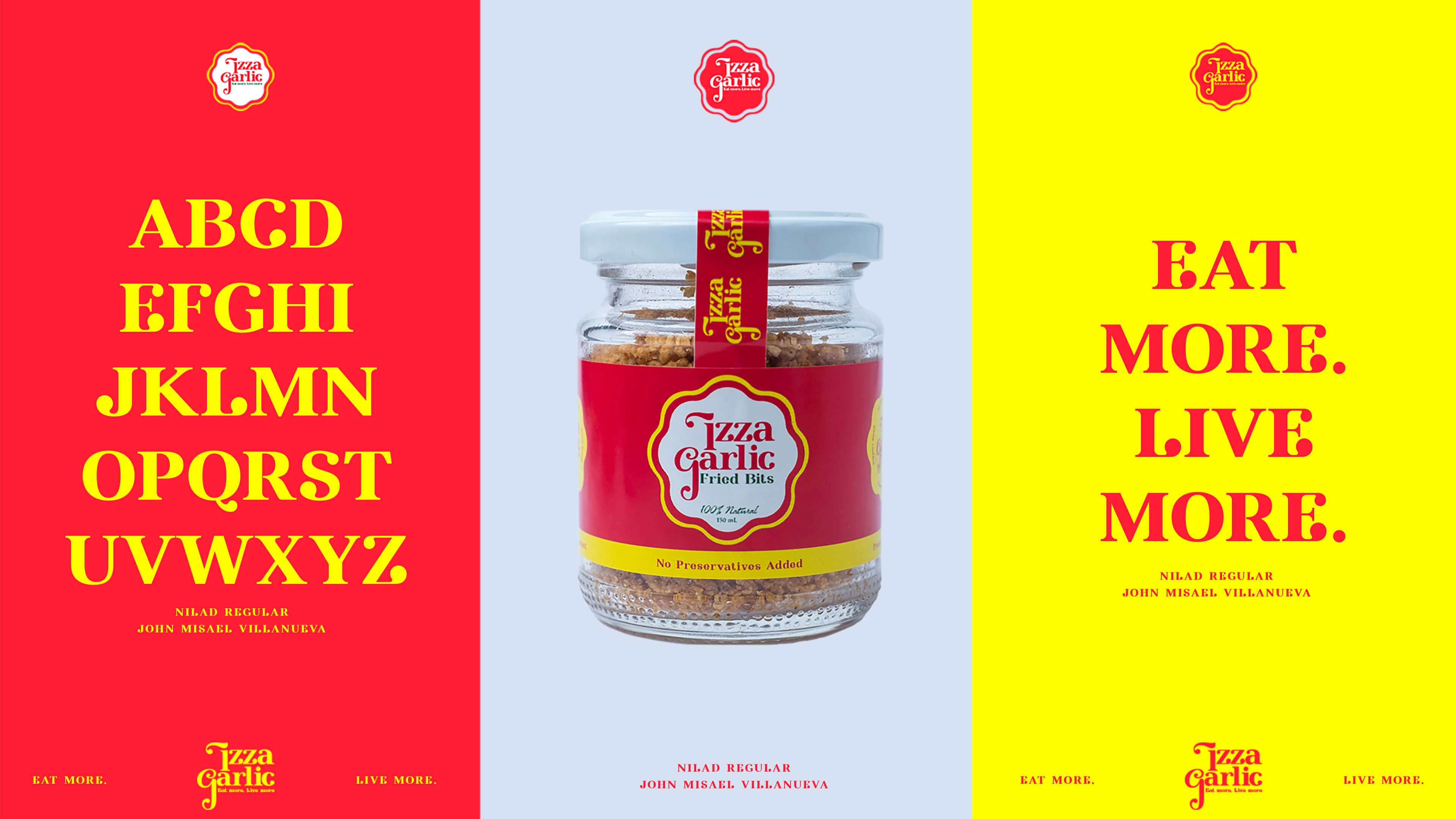Izza Garlic - Typography Izza Garlic - Typography
