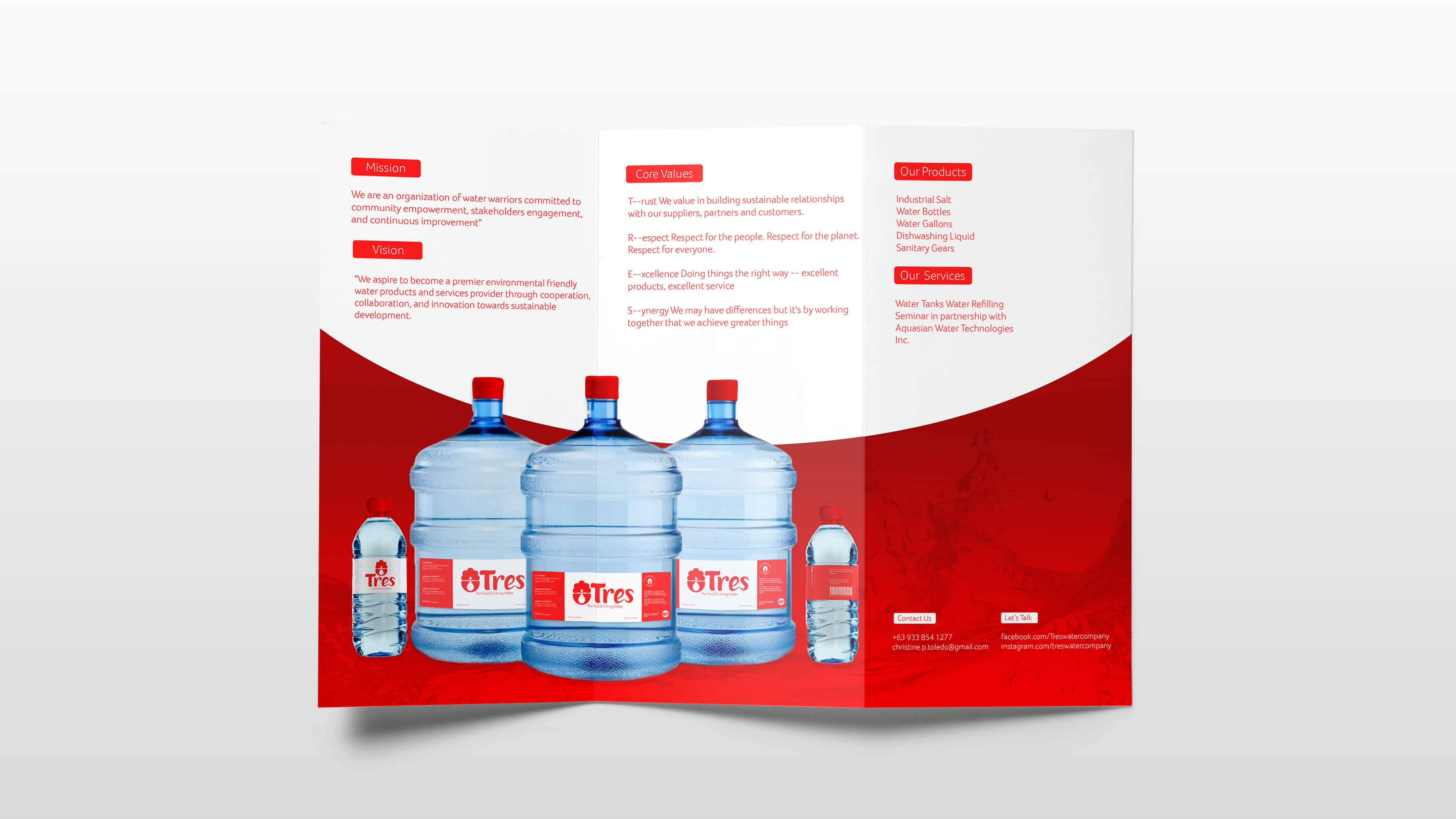 Tres Water Company - Brochure Back Tres Water Company - Brochure Back